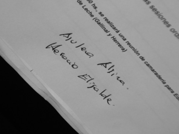 Estaba escrito: así lucía en las hojas de los ediles Partido Nacional a la hora de votar. Foto: FD.