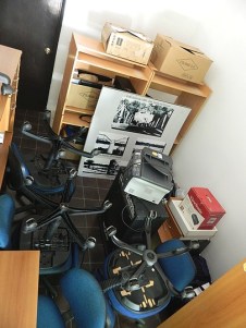 Una de las imágenes en medio del traslado.