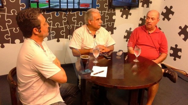 Giachetto junto a Matos en TVFlorida. Foto: @tvflorida