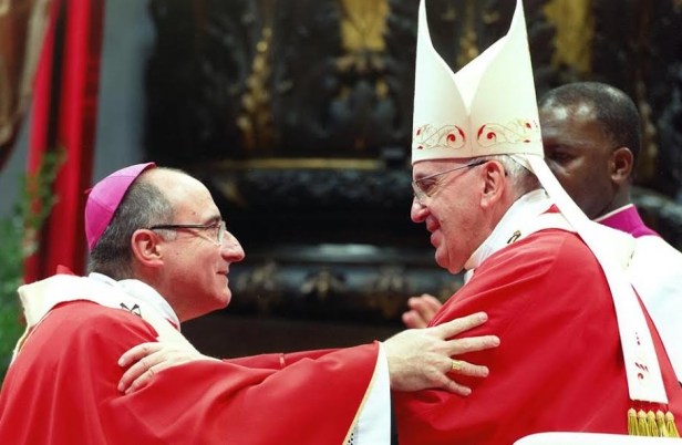 Sturla junto al papa Franciso Foto Iglesia Uruguaya