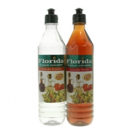 Vinagre, Florida Pack (Tinto+Bnaco) Botella plastica x 625 cada uno