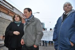 Acercamiento. Los trabajadores volvieron a la intendencia de Florida para obtener apoyo. 